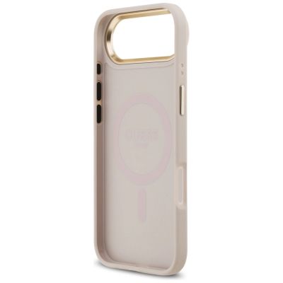 7. Etui Guess 4G Strass Logo MagSafe na iPhone Air - różowe