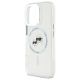 6. Etui Karl Lagerfeld IML Metal Karl&Choupette Head MagSafe na iPhone 16 Pro Max - białe