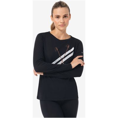 3. Koszulka z długim rękawem damska SUPER.NATURAL W Kryssede Ski LS czarna