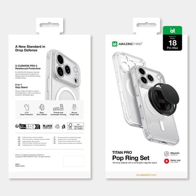 11. Etui AMAZINGTHING Titan Pro Pop Lens na iPhone 18 Pro Max z osłoną aparatu uchwytem i podstawką kompatybilne z MagSafe - czarne
