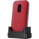 9. Doro Leva E22 7,11 cm (2.8") 127,8 g Czerwony, Biały Telefon funkcjonalny