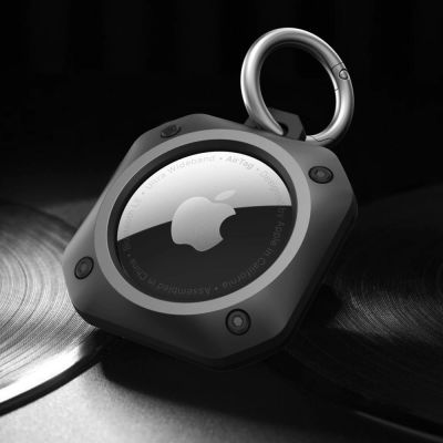 4. Etui Tech-Protect Rough Pro na Apple AirTag 1 / 2 z kółkiem - czarne