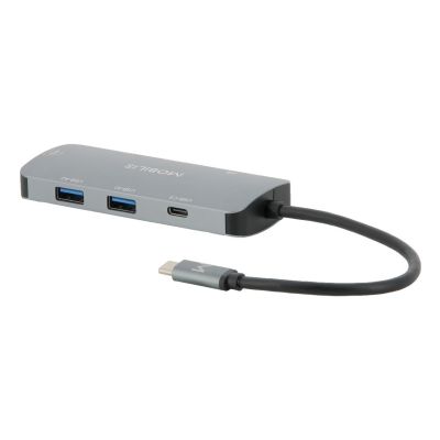 Mobilis 001382 stacja dokująca Przewodowa USB 3.2 Gen 1 (3.1 Gen 1) Type-C Czarny, Szary