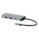 Mobilis 001382 stacja dokująca Przewodowa USB 3.2 Gen 1 (3.1 Gen 1) Type-C Czarny, Szary