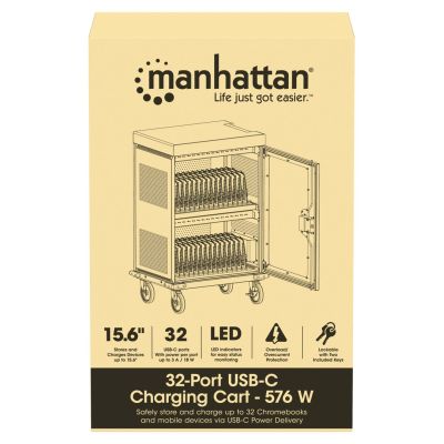 7. Manhattan 102353 szafka na urządzenia przenośne Wózek przenośny do zarządzania urządzeniami Szary