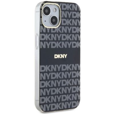 4. Etui DKNY IML Mono & Stripe MagSafe na iPhone 15 / 14 / 13 - czarne