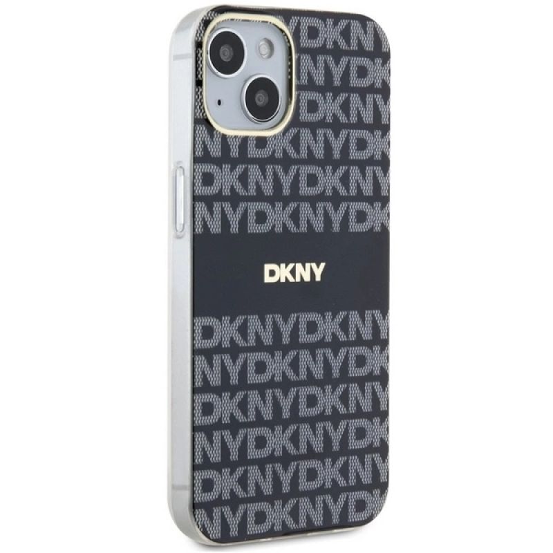 4. Etui DKNY IML Mono & Stripe MagSafe na iPhone 15 / 14 / 13 - czarne