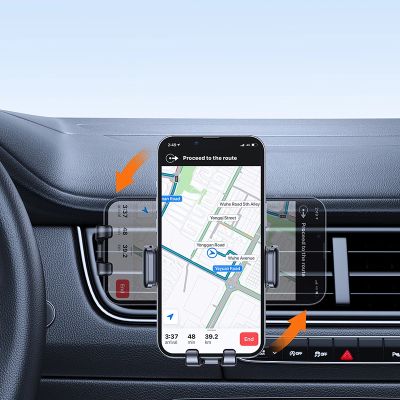 3. Joyroom mechaniczny uchwyt samochodowy na kratkę nawiewu czarny (JR-ZS283)