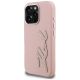2. Etui Karl Lagerfeld FW Grained Signature Logo na iPhone 16 Pro Max - różowe