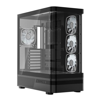 6. MODECOM OBUDOWA VOLCANO AQ 100 ARGB MIDI CZARNA