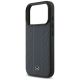 6. Etui Mercedes Leather Laurel Leaves Stripes MagSafe na iPhone 17 Pro - niebieskie
