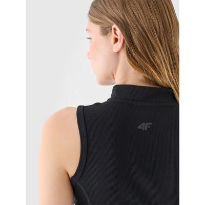 4. Top slim z prążkowanej dzianiny damski 4F 4FRAW24TSLEF182-20S