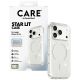 4. Etui CARE by PanzerGlass Flagship Urban Explorer w. White MagSafe na iPhone 17 Pro - przezroczysto-brokatowe