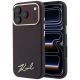 Etui Karl Lagerfeld Saffiano Small Script Metal Logo MagSafe na iPhone 17 Pro / 18 Pro - burgundowe