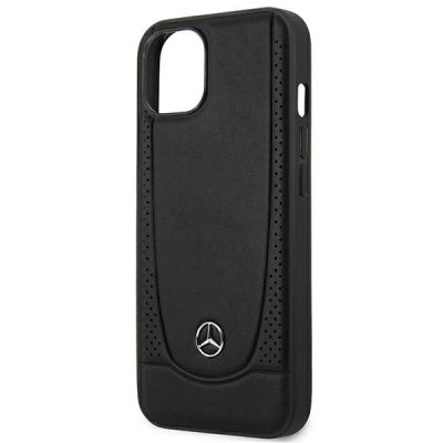 6. Etui Mercedes Leather Urban do iPhone 15 Plus - czarne