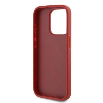 7. Etui Karl Lagerfeld Diagonal Quilted Script na iPhone 15 Pro - czerwone