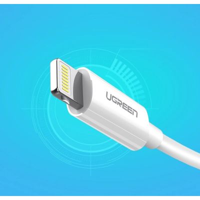 9. Kabel Ugreen US155 20728 USB-A / Lightning MFi 2.4A 1m - biały