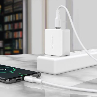 7. Kabel Acefast C2-03-C-C USB-C - USB-C PD QC 60W 3A 480Mb/s 1,2m - biały