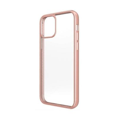4. Etui PanzerGlass ClearCase na iPhone 12 Pro Max - przezroczysto-różowe