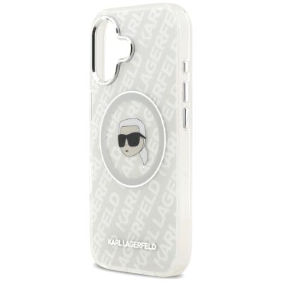 6. Etui Karl Lagerfeld IML Karl Head Logo MagSafe na iPhone 17 - szare