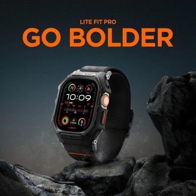 11. Etui z paskiem Spigen Lite Fit Pro na Apple Watch Ultra 1 / 2 (49 mm) - czarny mat