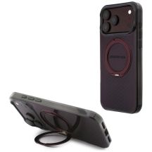 Etui Mercedes AMG IML Double Layer Urban Line with Ring Stand MagSafe na iPhone 18 Pro Max / 17 Pro Max - burgundowe