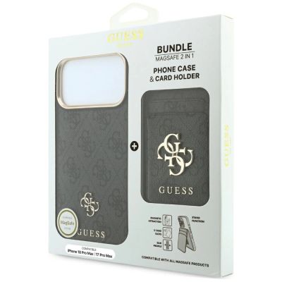 11. Etui Guess 4G z portfelem Magsafe na iPhone 18 Pro Max / 17 Pro Max - czarne