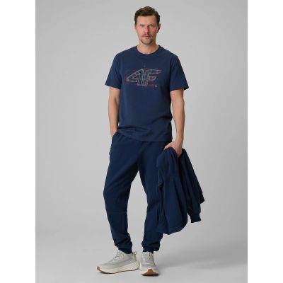 5. T-shirt regular z nadrukiem męski 4F 4FRSS26TTSHM3989-10S