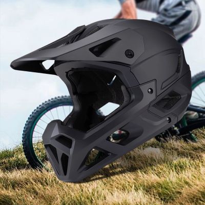 11. Kask rowerowy fullface Wozinsky z odpinanym daszkiem 60-62 cm - czarny