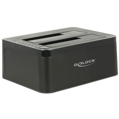 DeLOCK 62661 stacja dokująca do dysków twardych USB 3.2 Gen 1 (3.1 Gen 1) Type-B Czarny