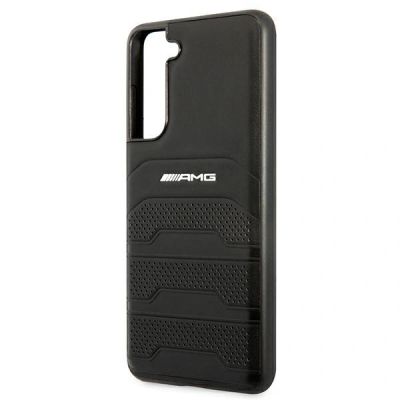 6. Etui AMG Leather Debossed Lines na Samsung Galaxy S21 FE - czarne