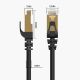 5. Kabel sieciowy Ethernet Orico PUG-C7 CAT7 10Gbps RJ45 internetowy LAN okrągły 0,5 m - czarny