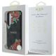 8. Etui Guess Leather 4G Flowers Print Metal Classic Logo MagSafe na Samsung Galaxy S25 - czarne