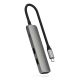 5. Aluminiowy adapter do urządzeń mobilnych USB-C Satechi 4-in-1 USB-C Slim Multiport Adapter 4K (space gray)