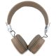3. Słuchawki nauszne Bluetooth Guess Grained Classic Round Shape ENC - brązowe
