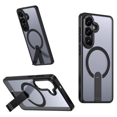 Etui Hybrid Armor X na Samsung Galaxy A57 z podstawką kompatybilne z MagSafe - czarne
