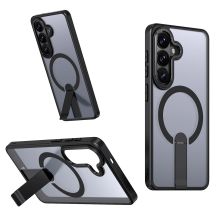 Etui Hybrid Armor X na Samsung Galaxy A57 z podstawką kompatybilne z MagSafe - czarne