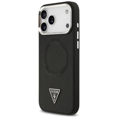 2. Etui Guess Triangle Logo MagSafe na iPhone 17 Pro Max - czarne