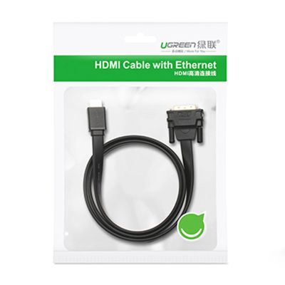 5. Ugreen dwukierunkowy kabel przewód HDMI - DVI 2m czarny (HD106)
