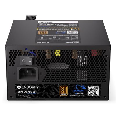 27. ENDORFY Vero L6 moduł zasilaczy 750 W 24-pin ATX ATX Czarny