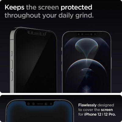 4. Szkło hartowane Spigen Glas.tR EZ Fit na iPhone 12 / iPhone 12 Pro - 2 szt.
