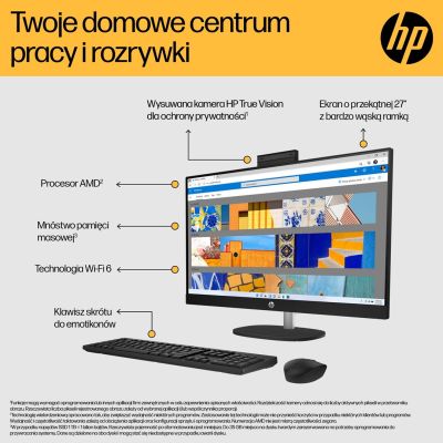 5. HP 27-cr0232nw AIO Ryzen 5 7520U 27.0"FHD IPS AG 300nits 16GB DDR5 SSD512 Radeon 610M LAN Win11 2Y Shell White