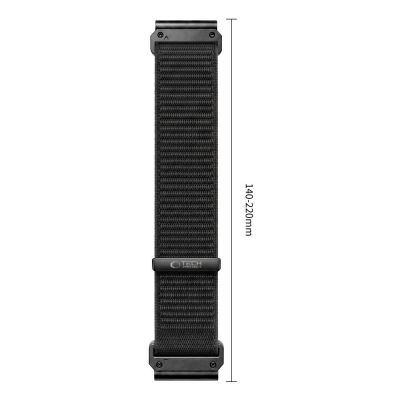 3. Pasek Tech-Protect NylonLoop na Garmin Fenix 5 / 6 / 6 Pro / 7 / 8 / 8 Pro / 9 / 9 Pro (47mm) - czarny