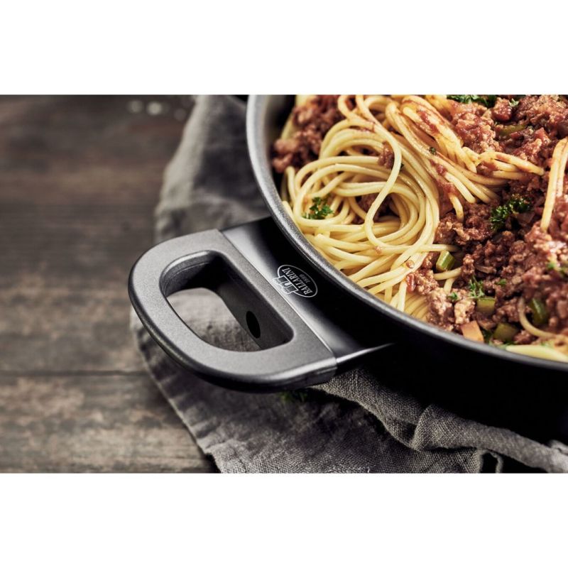 3. Patelnia BALLARINI Avola głęboka z 2 uchwytami tytanowa 28 cm 75002-923-0