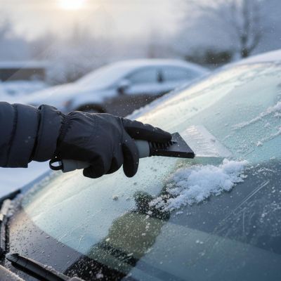 9. SKROBACZKA DO SZYB 25CM DUNLOP SZARA