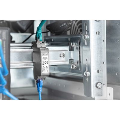 2. Digitus PoE Surge Protector (RJ45), montaż na szynie DIN, do użytkowania wewnątrz pomieszczeń