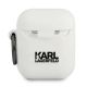 2. Etui Karl Lagerfeld Silicone Choupette na AirPods 1 / 2 Cover - białe
