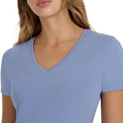12. Koszulka damska 4F F2969 denim 4FWAW25TTSHF2969 32S
