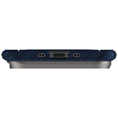 4. Etui UNIQ Keva EDGE Magclick Charging na iPhone Air - niebieskie