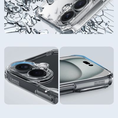 12. Etui Nillkin Nature Pro Case na iPhone 16 - przezroczysto-białe